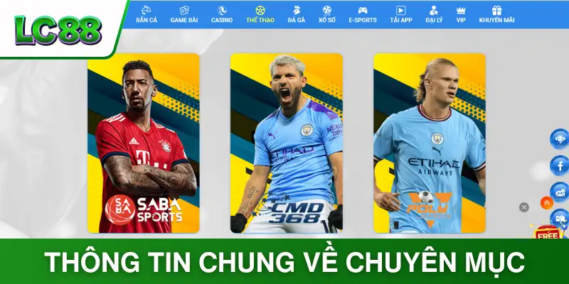 Thông tin chung về chuyên mục thể thao tại LC88